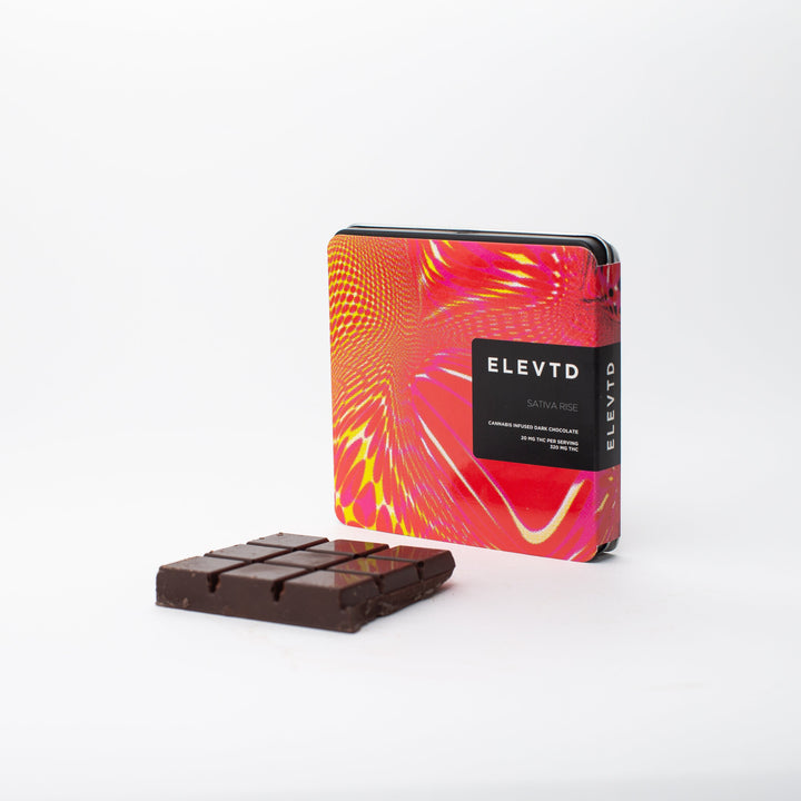 ELEVTD THC SATIVA RISE DARK CALLEBAUT CHOCOLATE | 320MG EDIBLES