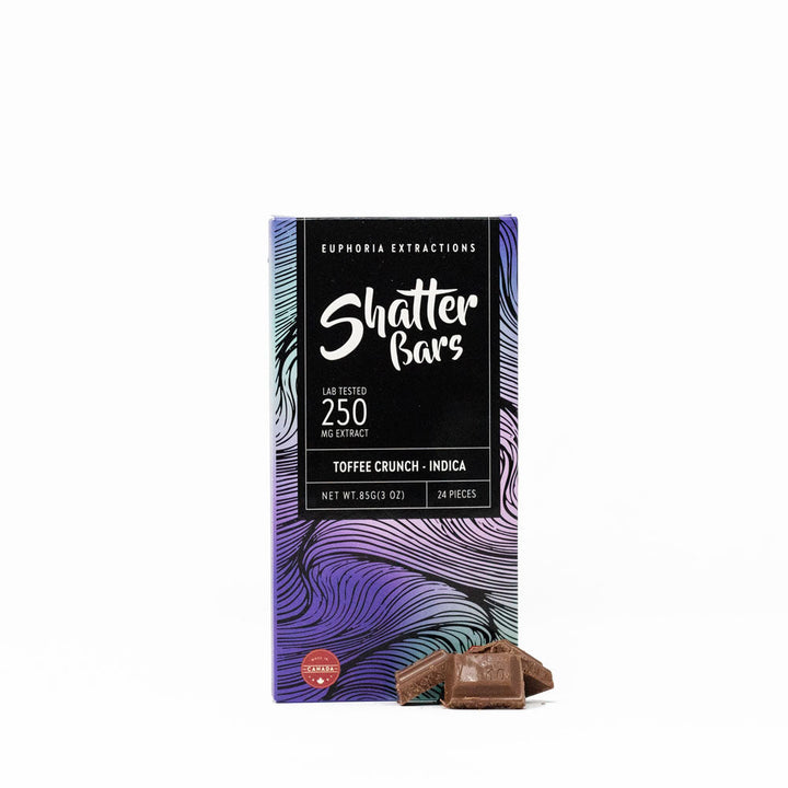 EUPHORIA EXTRACTIONS THC CHOCOLATE SHATTER BARS | 250MG EDIBLES