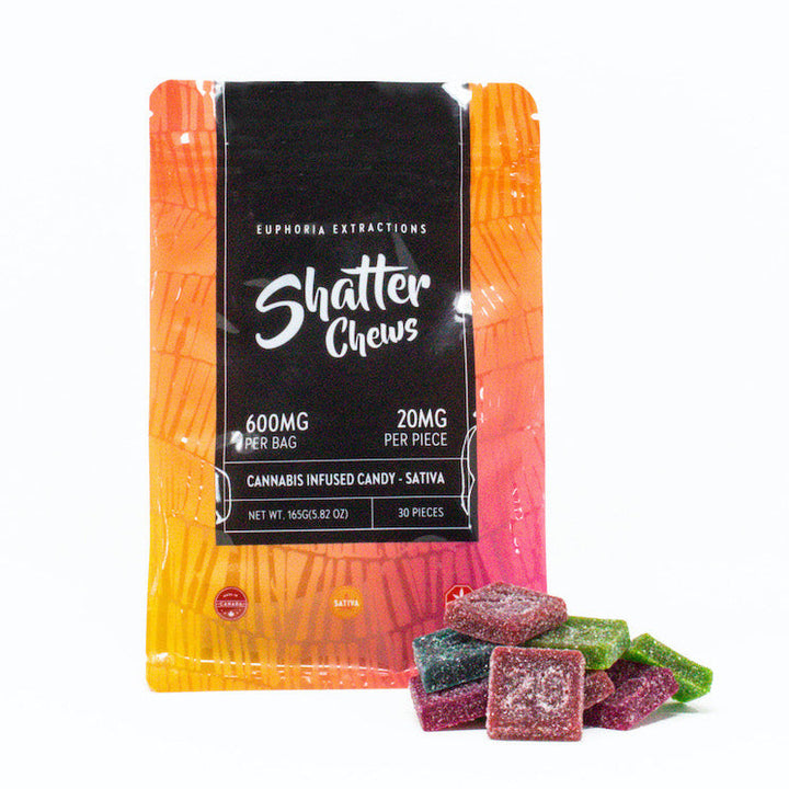 EUPHORIA EXTRACTIONS THC SHATTER CHEWS  FULL SPECTRUM  GUMMIES | 600MG EDIBLES