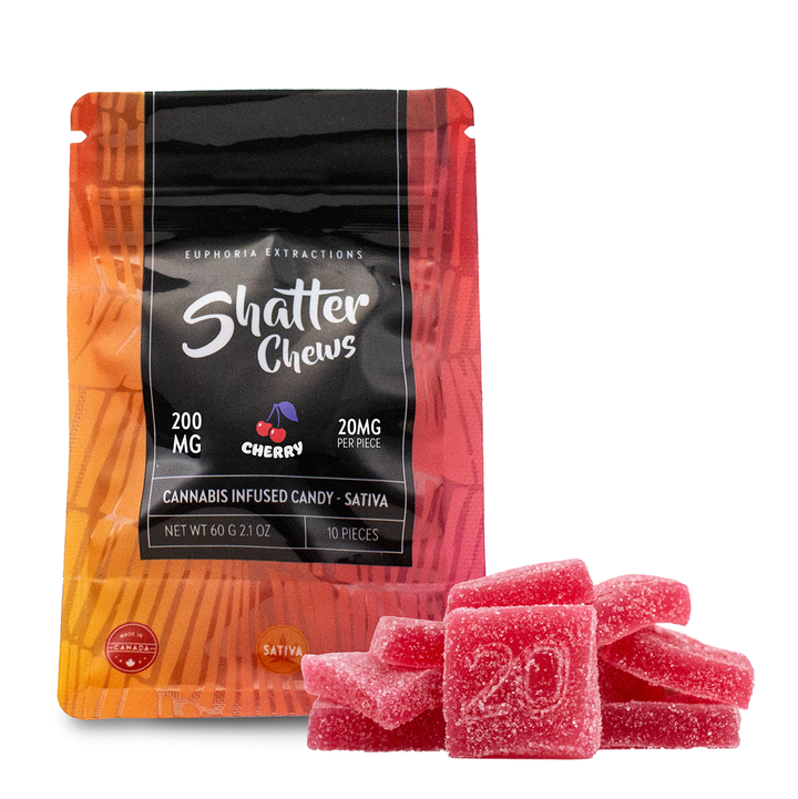 EUPHORIA EXTRACTIONS THC SHATTER CHEWS SNACK PACK GUMMIES | 200MG EDIBLES