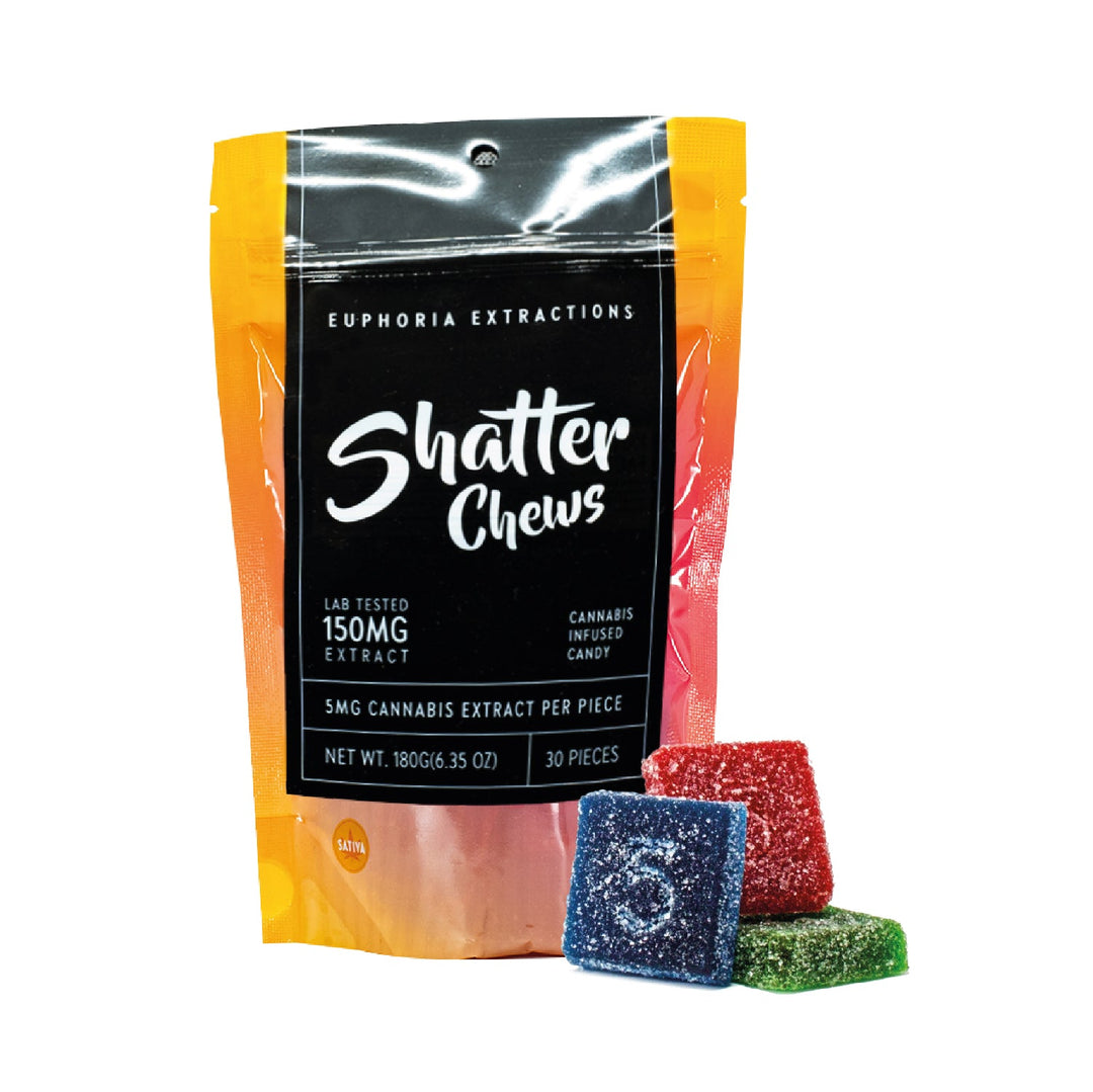 EUPHORIA EXTRACTIONS THC SHATTER CHEWS FULL SPECTRUM GUMMIES | 150MG EDIBLES